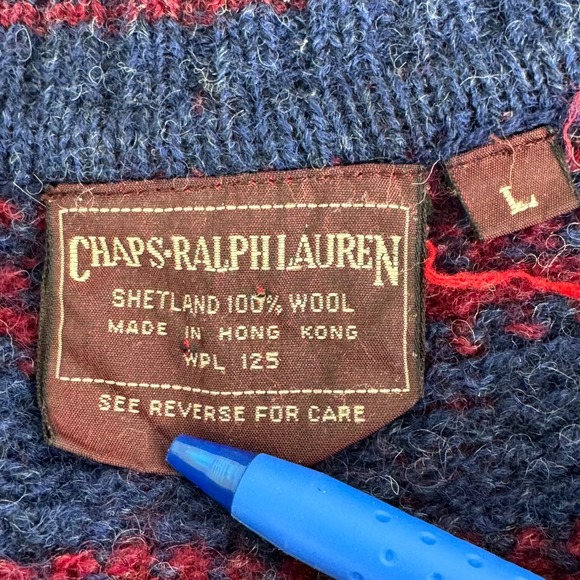Vintage Chaps Ralph‎ Lauren shetland wool sweater vest - Picture 7 of 9